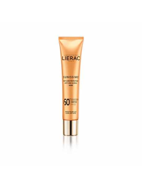 Lierac Sunissime Protective BB Fluid Global Anti-Ageing Golden SPF50+-Emulsion me ngjyrë me SPF50+ për fytyrë dhe dekolte